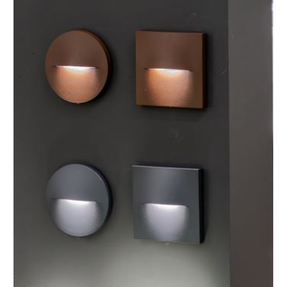 Aπλίκα Aνθρακί Square LED 3W IP65 Vita - Viokef