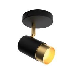 Σποτ Σε Μαύρο Με Χρυσό Ματ 1xGU10 ZIGGY VIOKEF