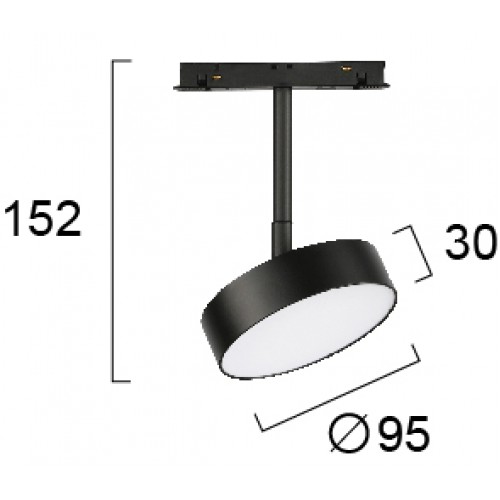 Σποτ Μαγνητικής Ράγας Magnetic 13W 48Vdc - VIOKEF