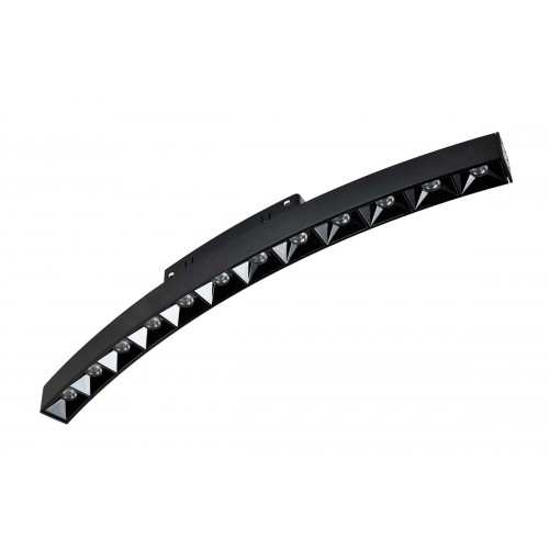 Γραμμικό Φωτιστικό για Κυρτή Μαγνητική Ράγα Magnetic Μαύρο L350mm 13W 48VDC CRI>94 - VIOKEF