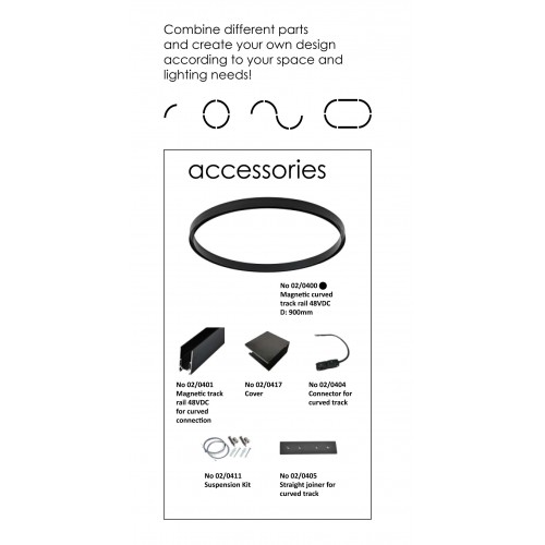 Κάλυμμα για Μαγνητικό Curvy Track Rail - VIOKEF