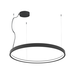 LED Κρεμαστό Γραμμικό Φωτιστικό Στρογγυλό Σε Μαύρο Χρώμα Ø90cm 54W 4000K VERDI VIOKEF