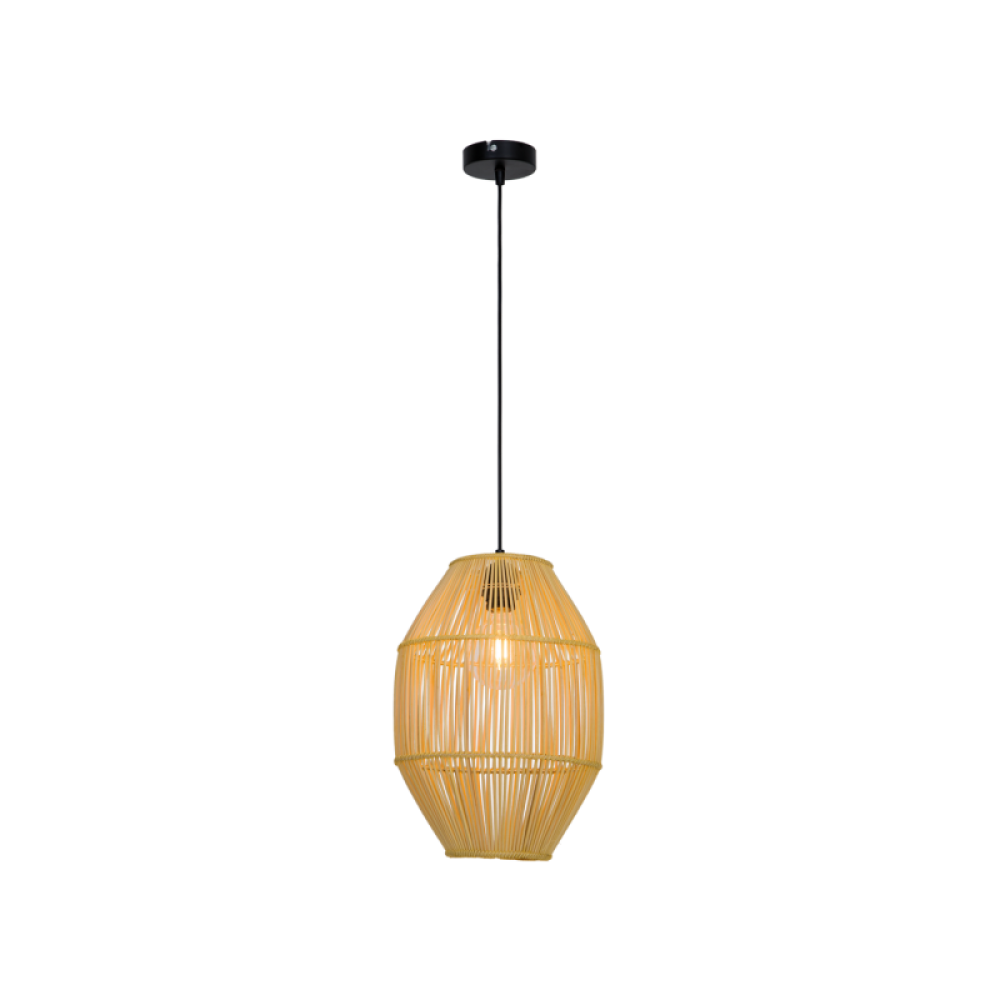 Κρεμαστό Φωτιστικό Από Rattan Ø27cm 1x E27 70W max ANTEO - Viokef