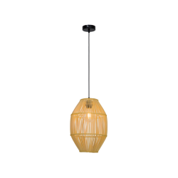 Κρεμαστό Φωτιστικό Από Rattan Ø27cm 1x E27 70W max ANTEO - Viokef