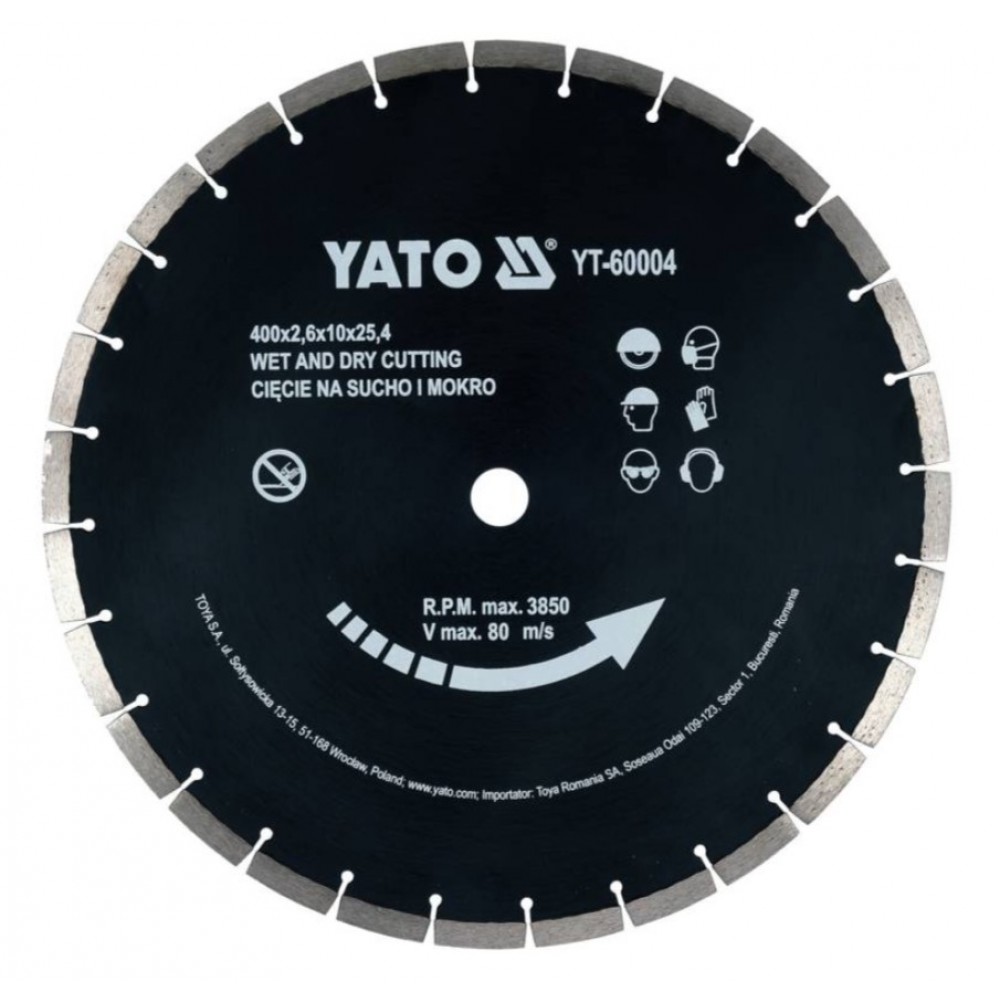 ΔΙΑΜΑΝΤΟΔΙΣΚΟΣ ΜΠΕΤΟΥ 400Χ25,4ΜΜ YT-60004