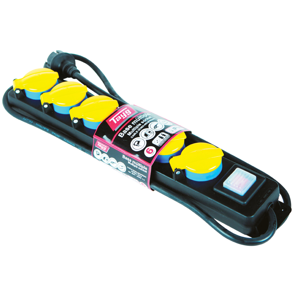 TAYG ΠΟΛΥΠΡΙΖΟ ΣΤΕΓΑΝΟ IP44 ΜΕ ΔΙΑΚΟΠΤΗ - 4Θ-ΘΕΣΕΙΣ