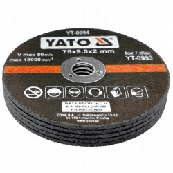 ΔΙΣΚΟΙ ΚΟΠΗΣ ΜΕΤΑΛΛΟΥ ΣΕΤ 75ΜΜ YT-0994