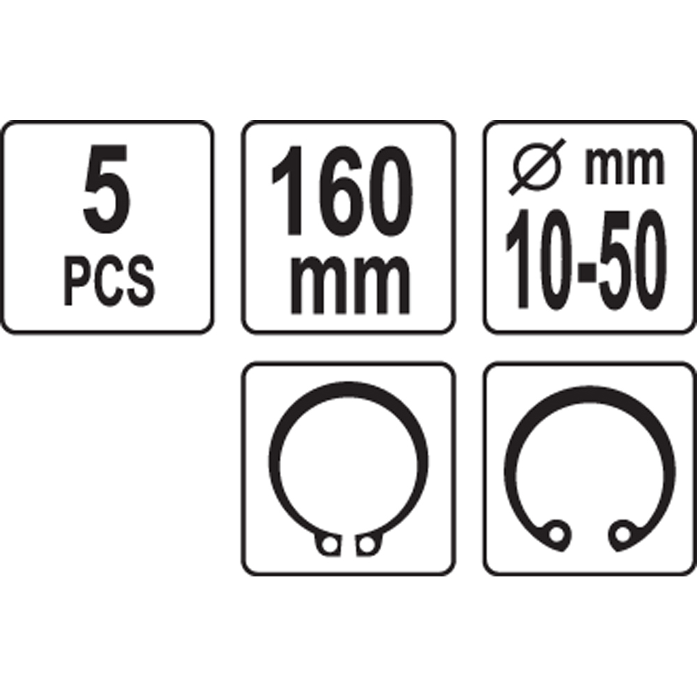 ΤΣΙΜΠΙΔΙ ΑΣΦΑΛΕΙΩΝ ΣΕΤ 5 ΤΜΧ 160MM YT-2130
