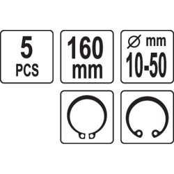 ΤΣΙΜΠΙΔΙ ΑΣΦΑΛΕΙΩΝ ΣΕΤ 5 ΤΜΧ 160MM YT-2130