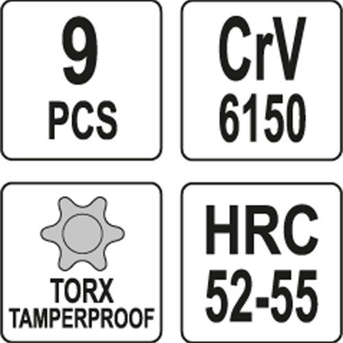 ΚΛΕΙΔΙΑ ALLEN TORX ΣΕΤ 9 ΤΜΧ. YT-0511