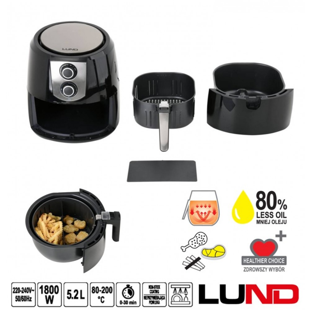 ΦΡΙΤΕΖΑ ΑΕΡΟΣ 1800W/5,2LT LUND 67573