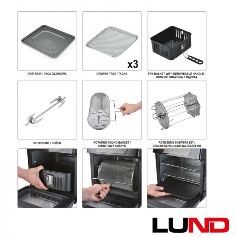 ΦΡΙΤΕΖΑ ΑΕΡΟΣ 1800W/12LT LUND 67590