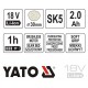 ΨΑΛΙΔΙ ΚΛΑΔΕΜΑΤΟΣ 18V 1X2Ah YT-828377