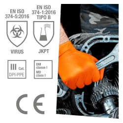 ​​​​​​​ΓΑΝΤΙΑ ΝΙΤΡΙΛΙΟΥ ΣΥΝΕΡΓΕΙΟΥ ΠΟΡΤΟΚΑΛΙ  (50ΤΕΜ) - M-ΜΕΓΕΘΟΣ