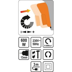 ΚΡΟΥΣΤΙΚΟ ΔΡΑΠΑΝΟ 600W STHOR 78992