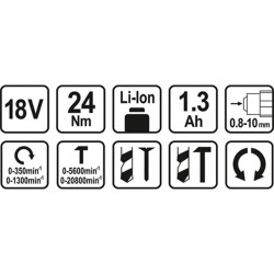 ΚΡΟΥΣΤΙΚΟ ΔΡΑΠΑΝΟΚΑΤΣΑΒΙΔΟ 18V 1.3Ah STHOR 78974