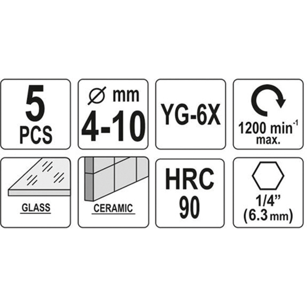 ΤΡΥΠΑΝΙΑ ΚΕΡΑΜΙΚΩΝ-ΤΖΑΜΙΩΝ ΣΕΤ 5ΤΜΧ STHOR 21709