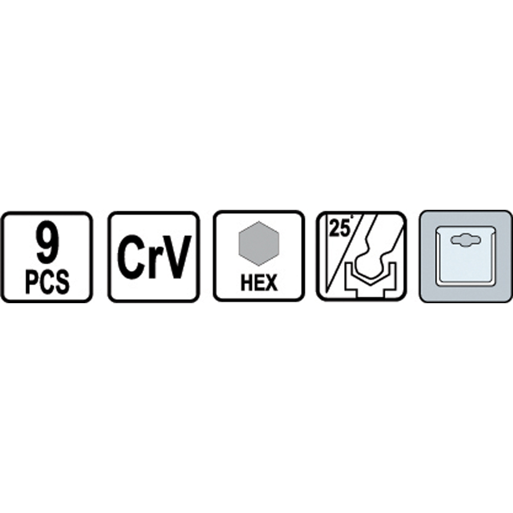 ΚΛΕΙΔΙΑ ΑΛΛΕΝ ΣΕΤ ΜΠΙΛΙΑΣ 9ΤΜΧ VOREL 2-100 CRV 56477