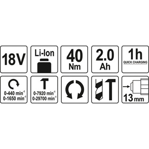 ΔΡΑΠΑΝΟΚΑΤΣΑΒΙΔΟ ΚΡΟΥΣΤΙΚΟ 18V 1Χ2Αh YT-82788