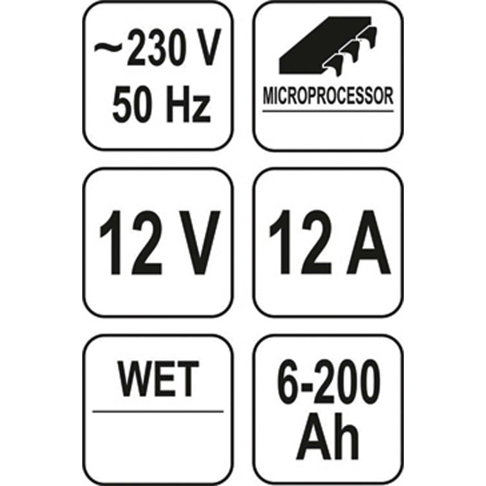 ΦΟΡΤΙΣΤΗΣ ΜΠΑΤΑΡ 12V 6-200Ah YT-8302