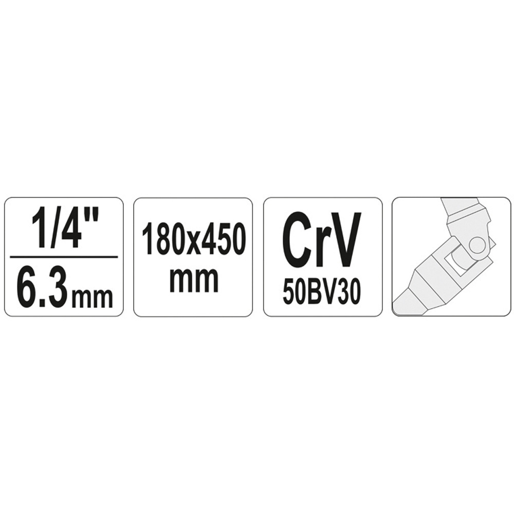 ΚΛΕΙΔΙ ΤΑΦ ΣΠΑΣΤΟ 1/4- 450ΜΜ YT-15291