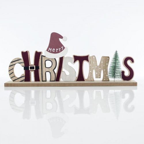 ΕΠΙΓΡΑΦΗ CHRISTMAS, ΞΥΛΙΝΗ, 45x6x18cm