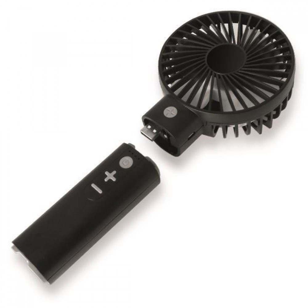 ΑΝΕΜΙΣΤΗΡΑΣ ΧΕΙΡΟΣ 4 ΣΕ 1 POWER BANK, ΗΧΕΙΟ BLUETOOTH, ΦΑΚΟΣ ΕΠΑΝΑΦΟΡΤΙΖΟΜΕΝΟΣ Φ10 ΜΑΥΡΟΣ EUROLAMP