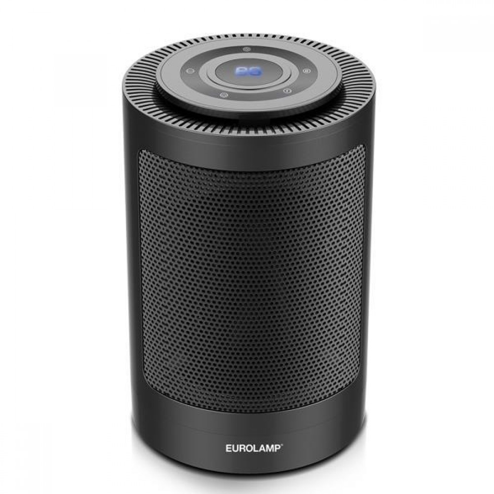 ΑΕΡΟΘΕΡΜΟ ΚΕΡΑΜΙΚΟ 1500W ΚΥΚΛΙΚΟ ΜΑΥΡΟ ΜΕ ΤΗΛΕΧΕΙΡΙΣΤΗΡΙΟ EUROLAMP