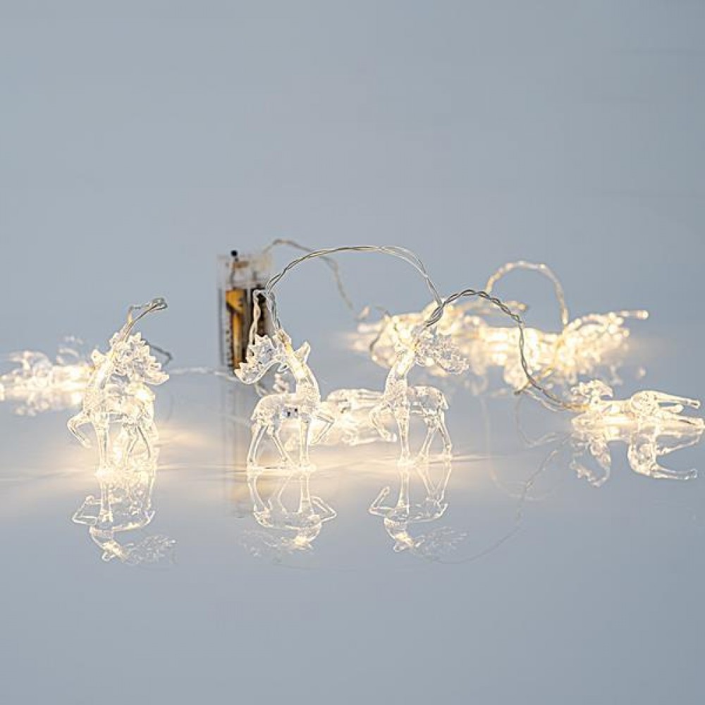 ΣΕΙΡΑ, 10 LED 5mm, ΜΕ ΑΚΡΥΛΙΚΑ ΤΑΡΑΝΔΑΚΙΑ, ΜΠΑΤΑΡΙΑΣ, ΔΙΑΦΑΝΟ ΚΑΛΩΔΙΟ, ΘΕΡΜΟ ΛΕΥΚΟ LED, ANA 15cm, ΠΡΟΕΚΤΑΣΗ ΠΑΡΟΧΗΣ 50cm, IP20