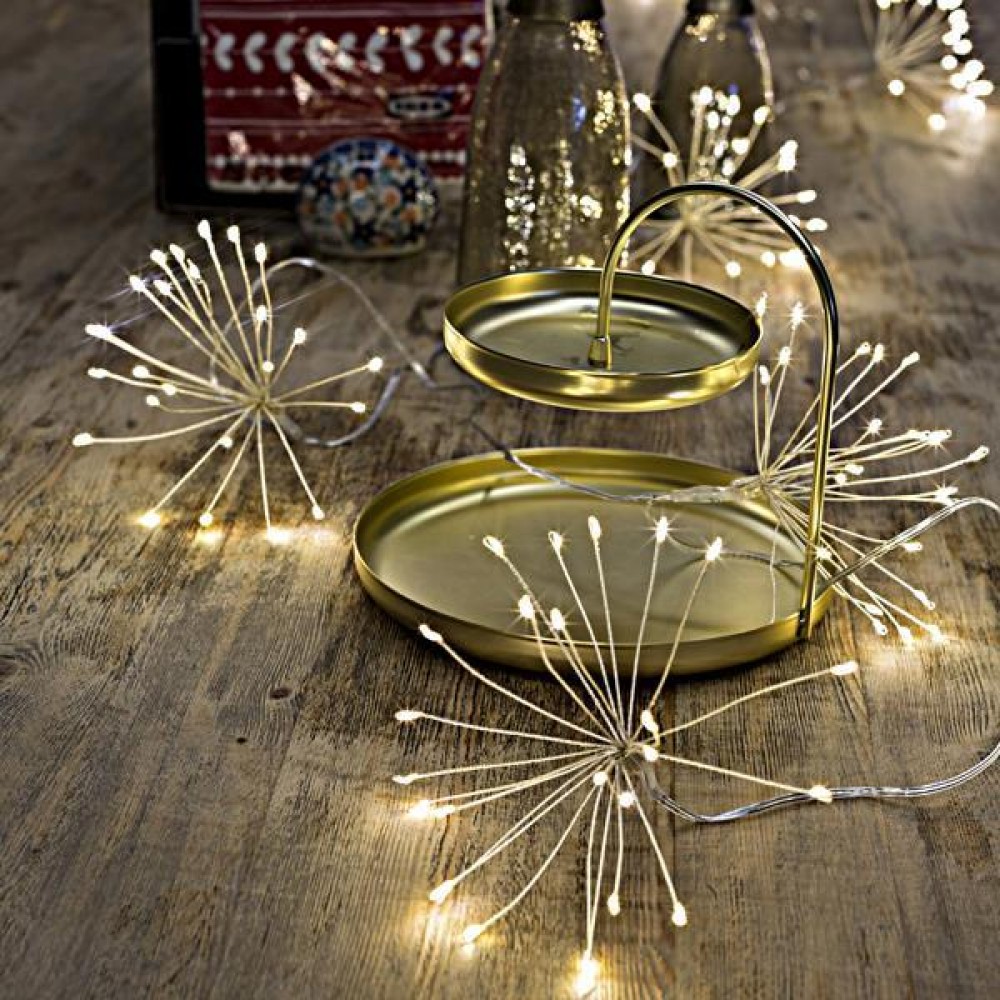 ΜΠΟΥΚΕΤΑΚΙΑ 120 MINI LED, ΜΠΑΤΑΡΙΑΣ, ΜΕ ΧΡΟΝΟΔΙΑΚΟΠΤΗ, 6 ΜΠΟΥΚΕΤΑ x 20 LED, ΑΣΗΜΙ ΧΑΛΚΟΣ, ΘΕΡΜΟ ΛΕΥΚΟ LED, ΑΠΟΣΤΑΣΗ ΜΠΟΥΚΕΤΩΝ  30cm, ΠΡΟΕΚΤΑΣΗ ΠΑΡΟΧΗΣ 50cm, IP44 - Magic Christmas