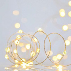 ΣΕΙΡΑ, 100 ΜΙΝΙ LED, 4,5V, ΣΤΑΘΕΡΟ, ΜΕ ΜΕΤΑΣΧΗΜΑΤΙΣΤΗ, ΠΡΟΕΚΤΑΣΗ ΠΑΡΟΧΗΣ 500cm, ΑΣΗΜΙ ΧΑΛΚΟΣ, DAYLIGHT LED, ANA 10cm, ΙΡ44