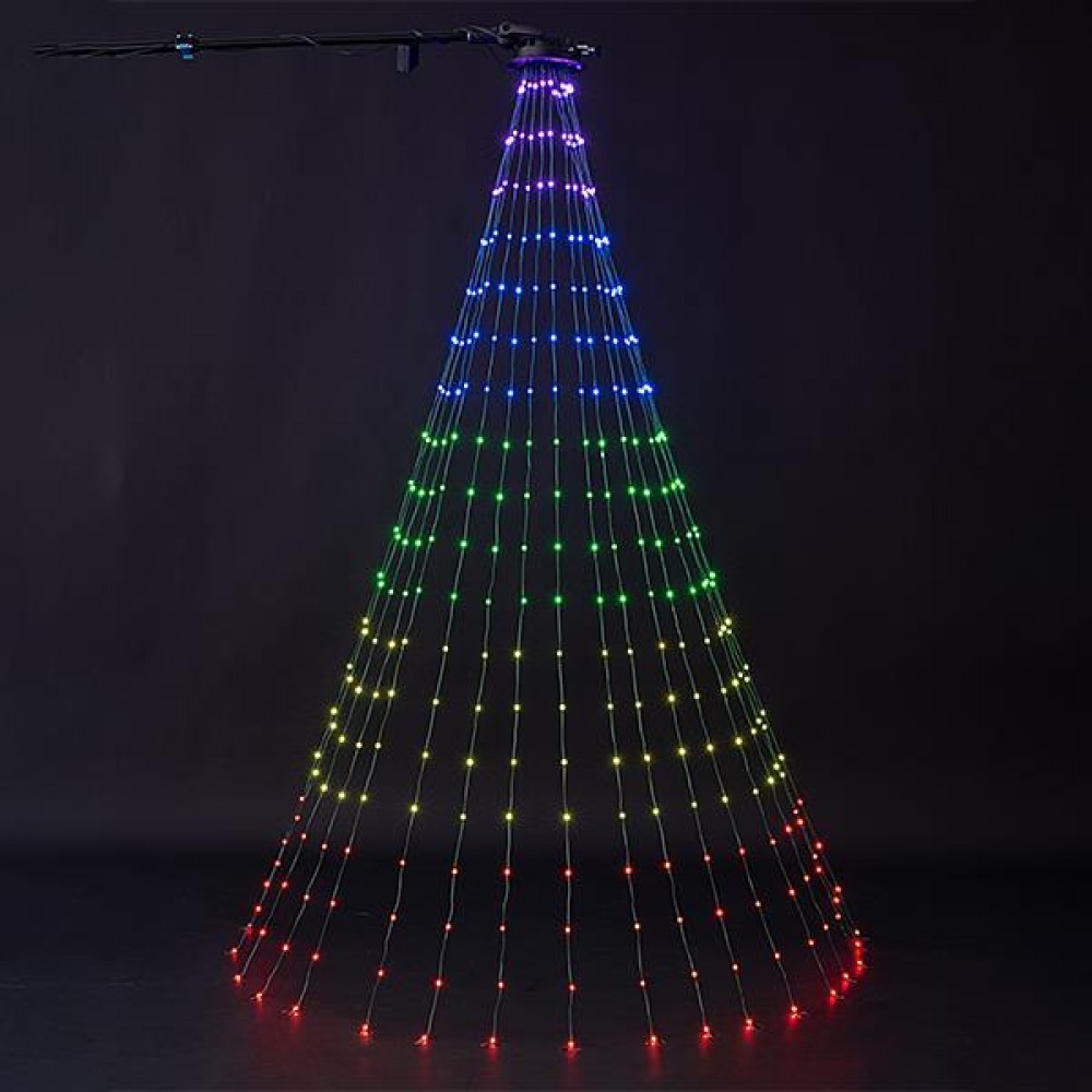 ΧΤΑΠΟΔΙ, 342 SMART MINI LED, 5V ΜΕΤΑΣΧΗΜΑΤΙΣΤΗΣ,  ΕΛΕΓΧΟΣ ΠΡΟΓΡΑΜΜΑΤΟΣ ΜΕ ΕΦΑΡΜΟΓΗ, ΠΡΑΣΙΝΟ ΚΑΛΩΔΙΟ ΠΛΑΚΕ, RGBW LED, ΠΡΟΕΚΤΑΣΗ ΠΑΡΟΧΗΣ 5m, ΑΝΑ 10cm, IP44 Magic Christmas