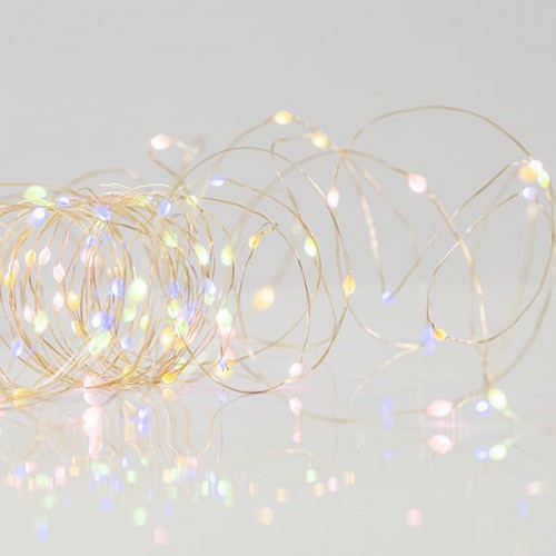 ΣΕΙΡΑ 50 MINI LED, ΜΠΑΤΑΡΙΑΣ, 3xAA, ΜΕ ΠΡΟΓΡΑΜΜΑ, ΠΡΟΕΚΤΑΣΗ ΠΑΡΟΧΗΣ 10cm, ΑΣΗΜΙ ΧΑΛΚΟΣ, ΧΡΩΜΑΤΙΣΤΟ OPAL-ΘΕΡΜΟ ΛΕΥΚΟ LED, ΑΝΑ 10cm, IP44