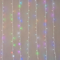 ΚΟΥΡΤΙΝΑ, 480 LED 5mm, ΕΠΕΚΤΑΣΗ ΕΩΣ 6, ΛΕΥΚΟ ΚΑΟΥΤΣΟΥΚ ΚΑΛΩΔΙΟ, SYNCHRONOUS RGBW LED, 300x300cm, ΧΩΡΙΣ ΠΡΙΖΑ ΚΑΙ CONTROLLER, IP65 Magic Chtistmas