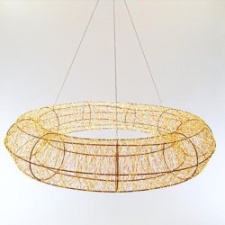 ΣΤΕΦΑΝΙ ΦΩΤΙΖΟΜΕΝΟ, 12480 ΘΕΡΜΑ LED, ΜΕ ΜΕΤΑΣΧΗΜΑΤΙΣΤΗ, ΧΑΛΚΟΥ, 90cm, IP44 Magic Christmas