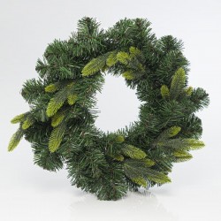 ΣΤΕΦΑΝΙ ΕΛΑΤΟΥ 50cm, ΠΡΑΣΙΝΟ ΜΕ P.E. Magic Christmas