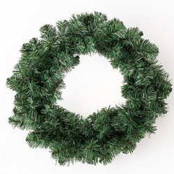 ΣΤΕΦΑΝΙ ΕΛΑΤΟΥ 60cm, ΠΡΑΣΙΝΟ, Φ8cm Magic Christmas