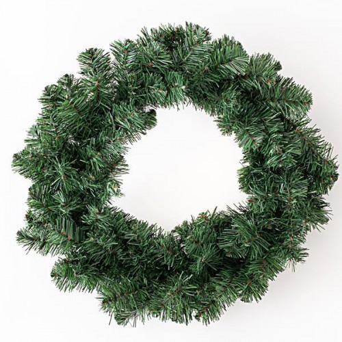 ΣΤΕΦΑΝΙ ΕΛΑΤΟΥ 60cm, ΠΡΑΣΙΝΟ, Φ8cm Magic Christmas