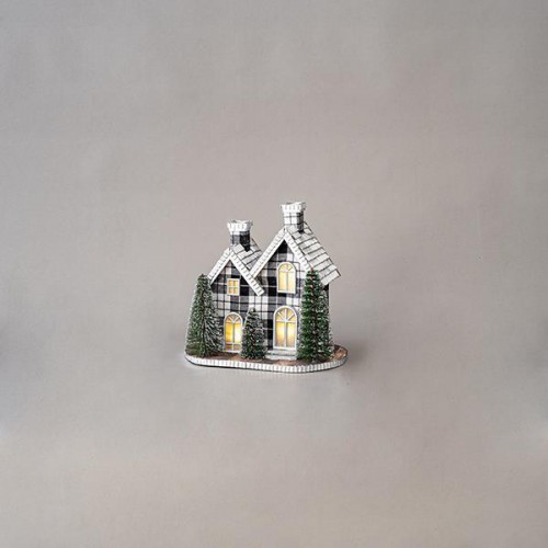 ΣΠΙΤΑΚΙ ΦΩΤΙΖΟΜΕΝΟ, 4 LED, ΜΠΑΤΑΡΙΑΣ, ΚΑΡΟ, 29x19x28cm Magic Christmas