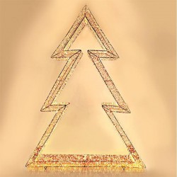 ΔΕΝΤΡΟ ΦΩΤΙΖΟΜΕΝΟ, 12000 ΘΕΡΜΑ LED, ΜΕ ΜΕΤΑΣΧΗΜΑΤΙΣΤΗ, ΧΑΛΚΟΥ, 130cm, IP44 Magic Christmas