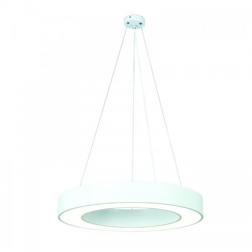 InLight Κρεμαστό φωτιστικό LED 50W 4000K σε λευκή απόχρωση D:80cm (6171-80-WH)