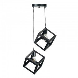 InLight Κρεμαστό φωτιστικό από μαύρο μέταλλο 2XE27 D:20cm (4400-2-BL-ΡΟΖΕΤΑ)