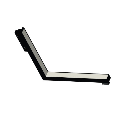 InLight Γραμμικό φωτιστικό γωνία LED 24W 3000K για μαγνητική ράγα σε μαύρη απόχρωση D:30cmX30cm (T05801-BL)