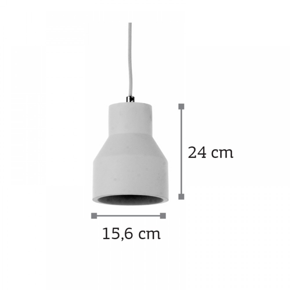 InLight Κρεμαστό φωτιστικό λευκό από γύψο 1XE27 D:15,6cm (4512)
