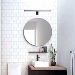 InLight Επιτοίχιο φωτιστικό LED 10W 4000K από πλαστικό σε χρώμιο απόχρωση D:40cm (1043-Β) ΜΕ ΤΡΕΙΣ ΤΡΟΠΟΥΣ ΤΟΠΟΘΕΤΗΣΗΣ