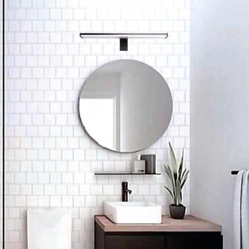 InLight Επιτοίχιο φωτιστικό LED 10W 4000K από πλαστικό σε χρώμιο απόχρωση D:40cm (1043-Β) ΜΕ ΤΡΕΙΣ ΤΡΟΠΟΥΣ ΤΟΠΟΘΕΤΗΣΗΣ