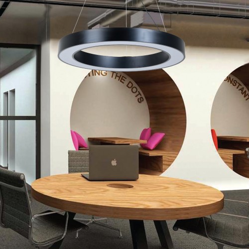 InLight Κρεμαστό φωτιστικό LED 50W 4000K σε λευκή απόχρωση D:80cm (6171-80-WH)