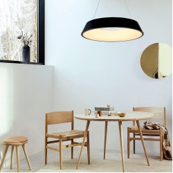 InLight Κρεμαστό φωτιστικό LED 50W 4000K από μαύρο μέταλλο και ακρυλικό D:60,5cm (6010-Α)