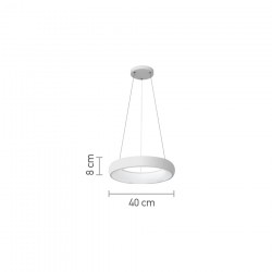 InLight Κρεμαστό φωτιστικό led 54W 3CCT από λευκό ακρυλικό D:40cm (42023-B-White)
