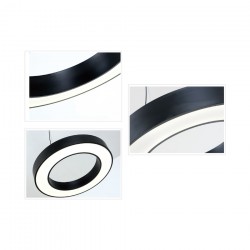 InLight Κρεμαστό φωτιστικό LED 70W σε μαύρη απόχρωση D:100cm (6171-100-BL)